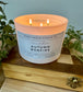 3 Wick 12oz Candle in White Ceramic Container- Autumn Bonfire