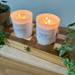 Double Wick 8oz Candle in White Ceramic Container- Eucalyptus Mint